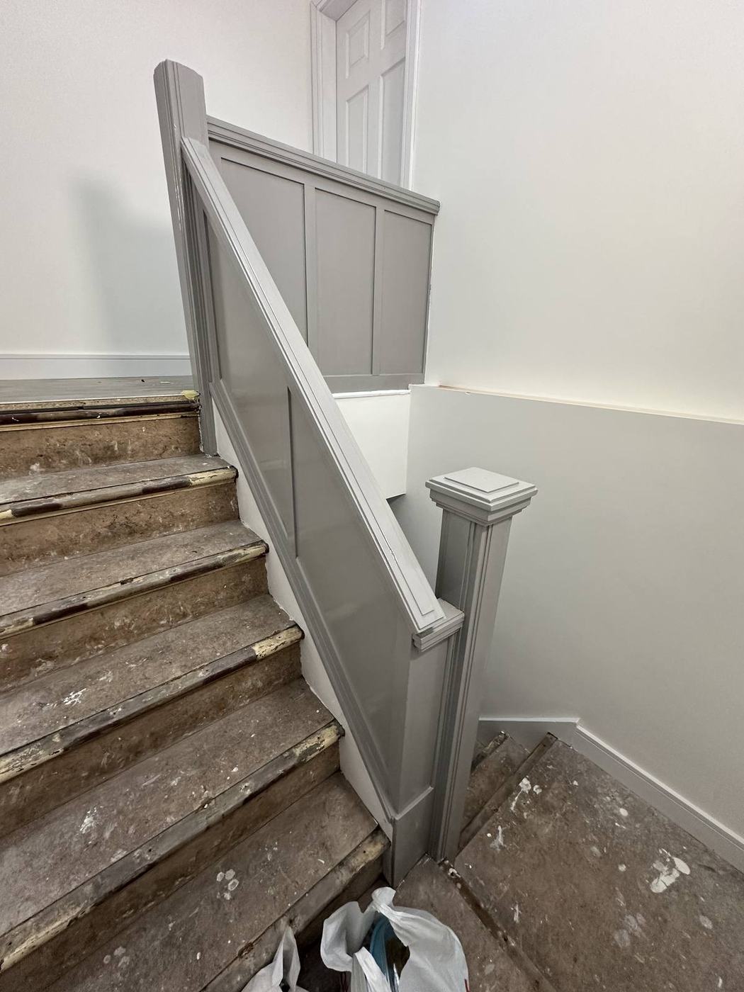 Staircase balustrade repainting West Yorkshire