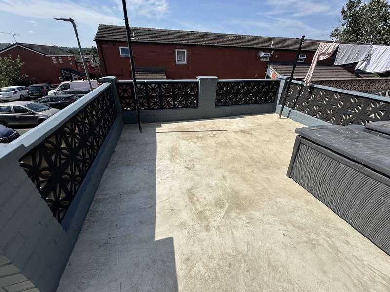 Roof terrace after West Yorkshire