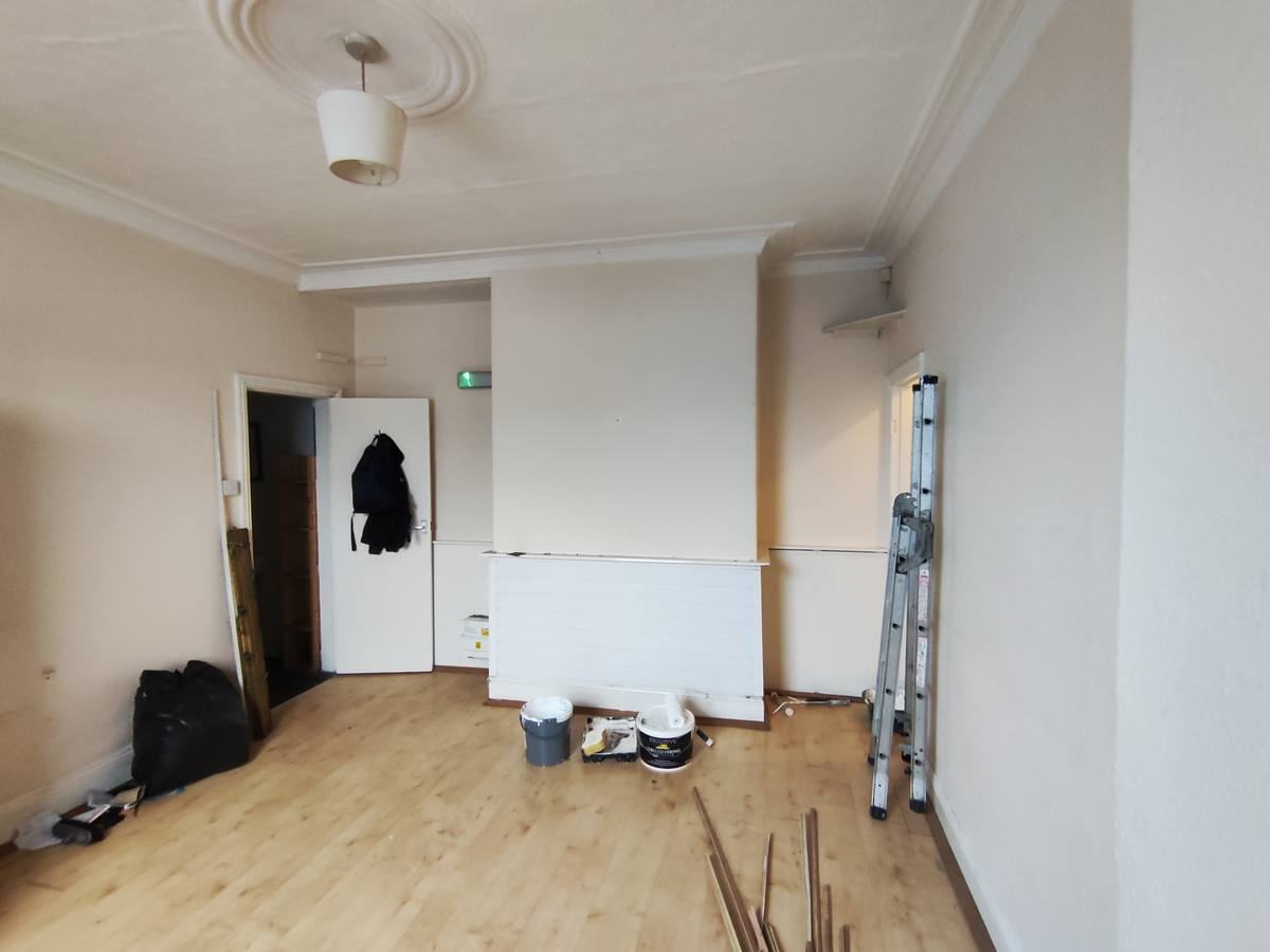 Bedroom before decorating West Yorkshire